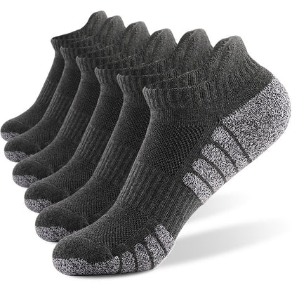 Low Cut Breathable Sports Socks for Men Women, Thickened Terry Mesh Boat Socks Non-Slip Shock Absorbing Running Ankle