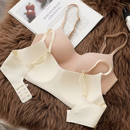Women Seamless 1/2 Cup Push Up Bra, Non-Wire Bras for Small Chest, Sexy Lingerie Underwear with Lift & Support