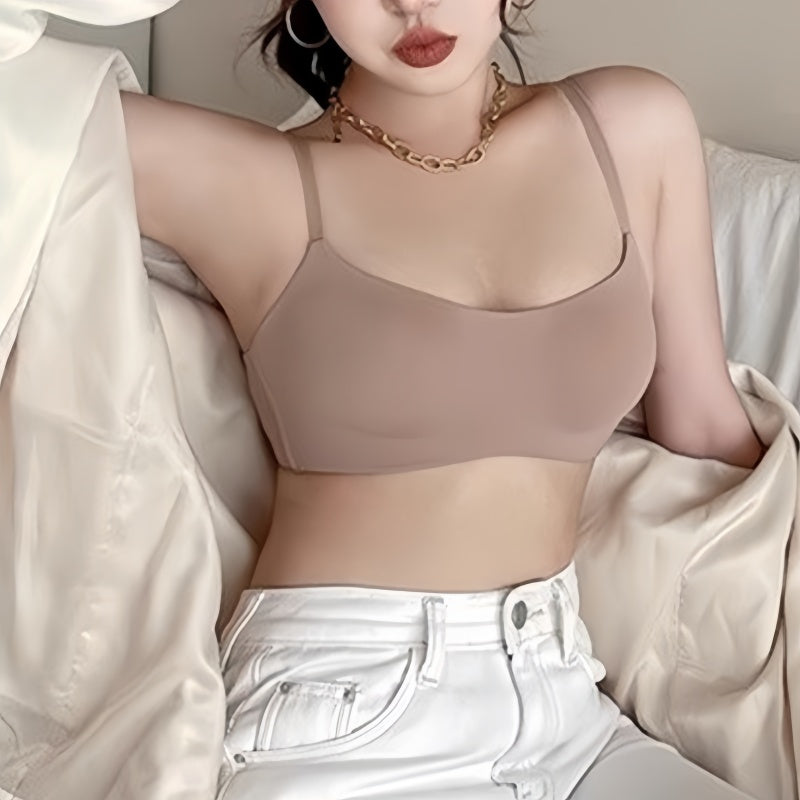 Women Seamless 1/2 Cup Push Up Bra, Non-Wire Bras for Small Chest, Sexy Lingerie Underwear with Lift & Support