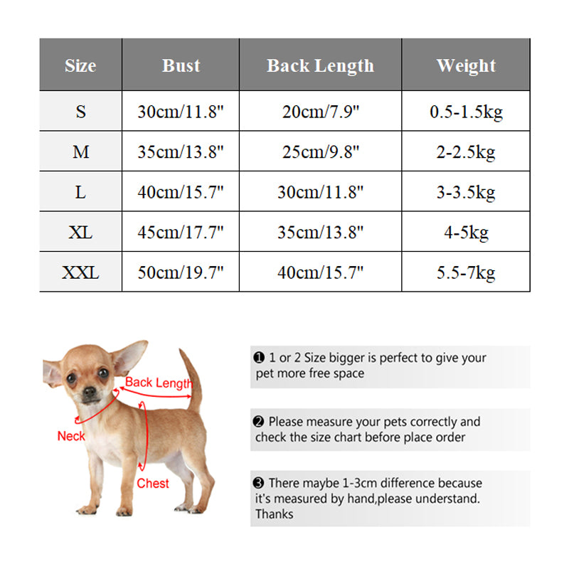 Winter Dog Sweater – Warm Plush Dog Clothes for Small & Medium Dogs – Soft Puppy Coat Jacket for Chihuahua, Teddy & Cats