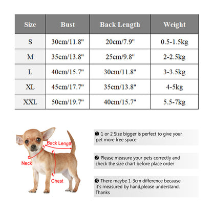 Winter Dog Sweater – Warm Plush Dog Clothes for Small & Medium Dogs – Soft Puppy Coat Jacket for Chihuahua, Teddy & Cats