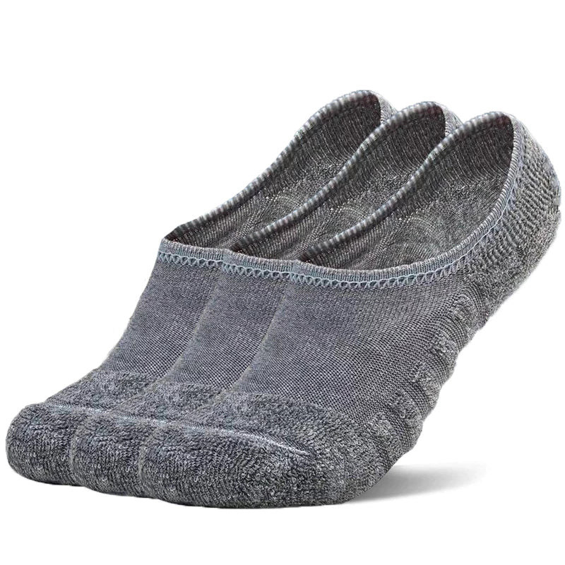 Mens Fashion Boat Socks,Cotton Sport Socks with Silicone Anti Slip Grip, Breathable Towel Bottom, Plus Size Invisibl