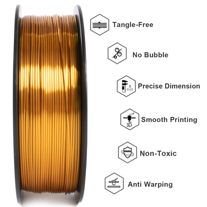 3D Filament, Shiny 3D Printer Spool Wire for High Quality Prints, Vacuum Packed