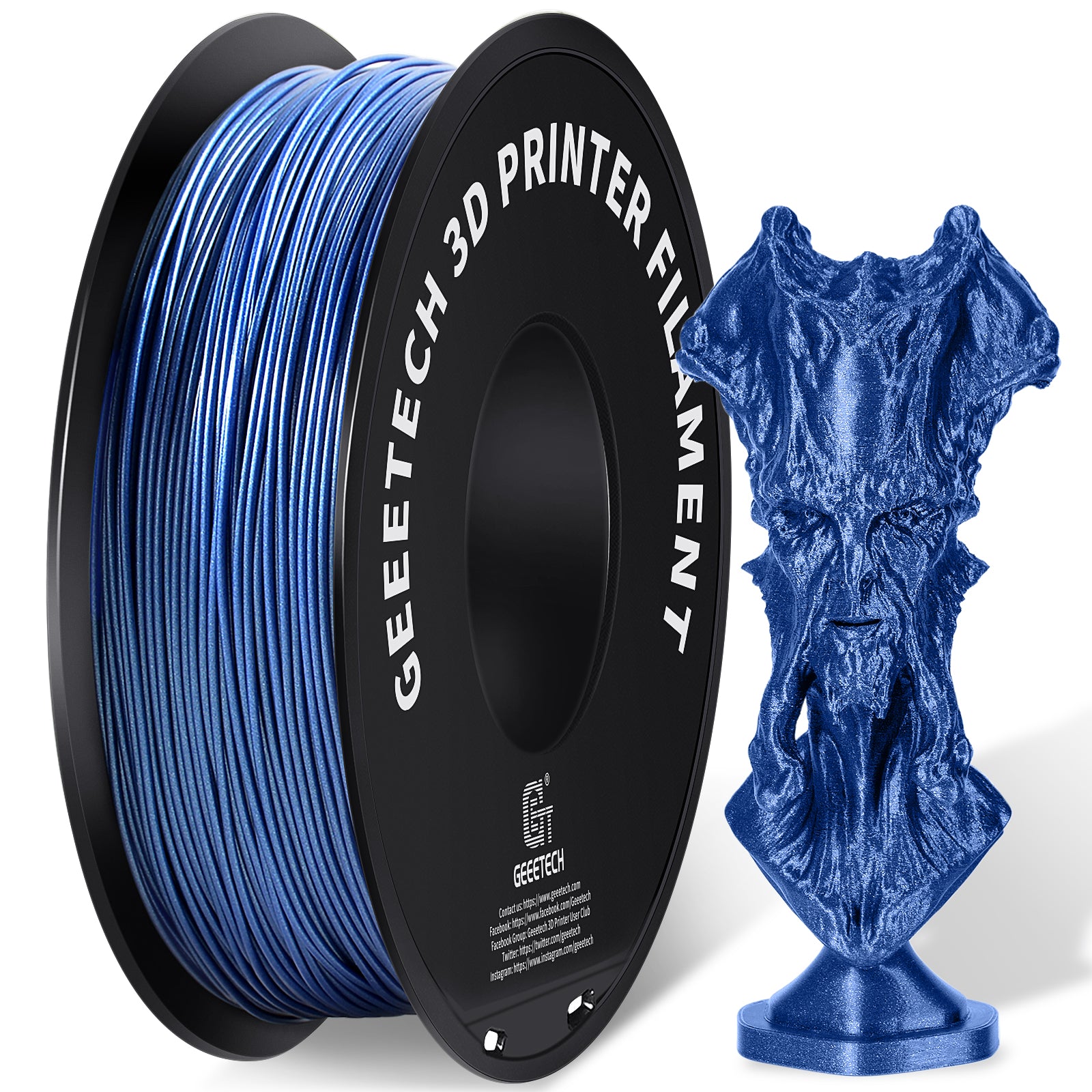 3D Filament, Shiny 3D Printer Spool Wire for High Quality Prints, Vacuum Packed