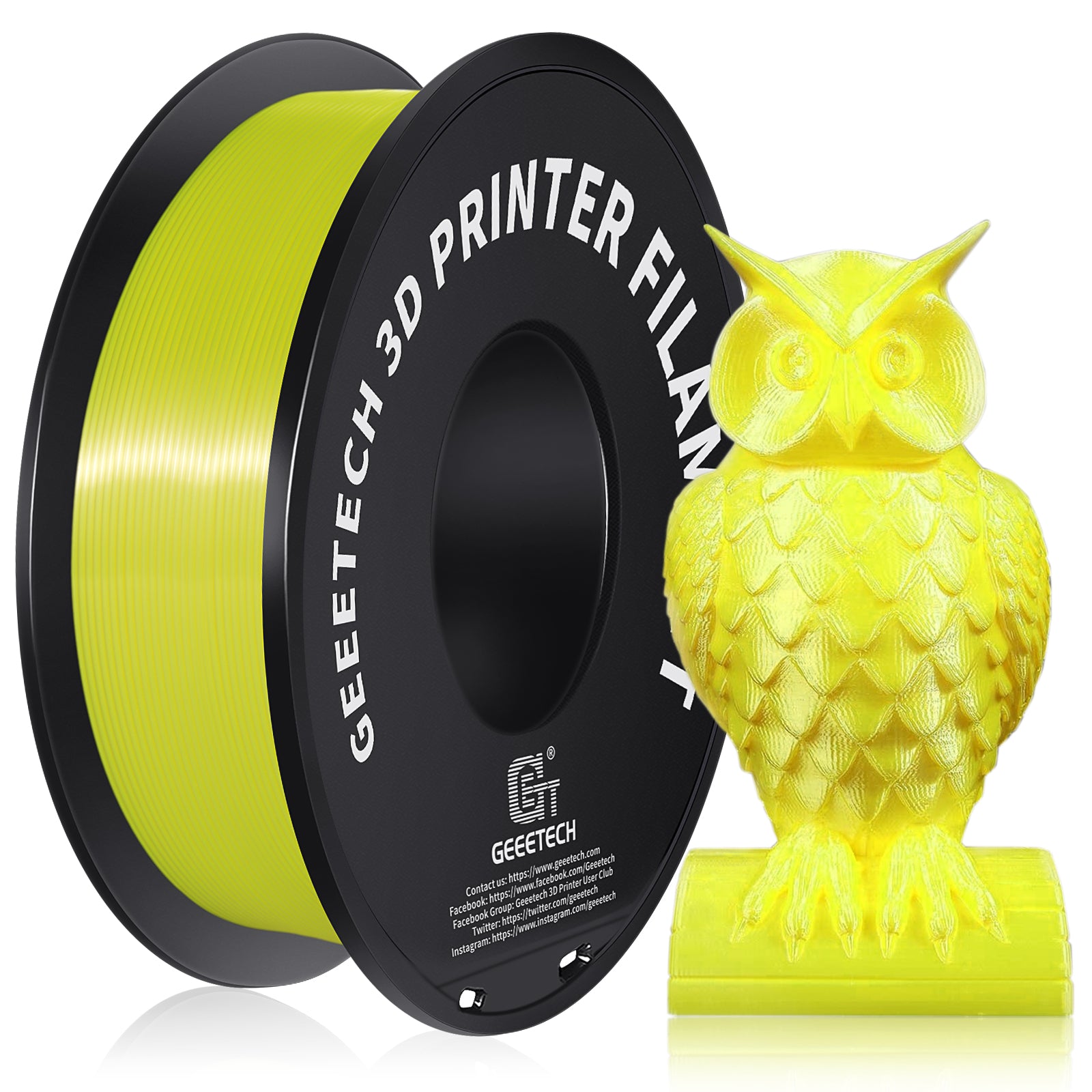 3D Filament, Shiny 3D Printer Spool Wire for High Quality Prints, Vacuum Packed