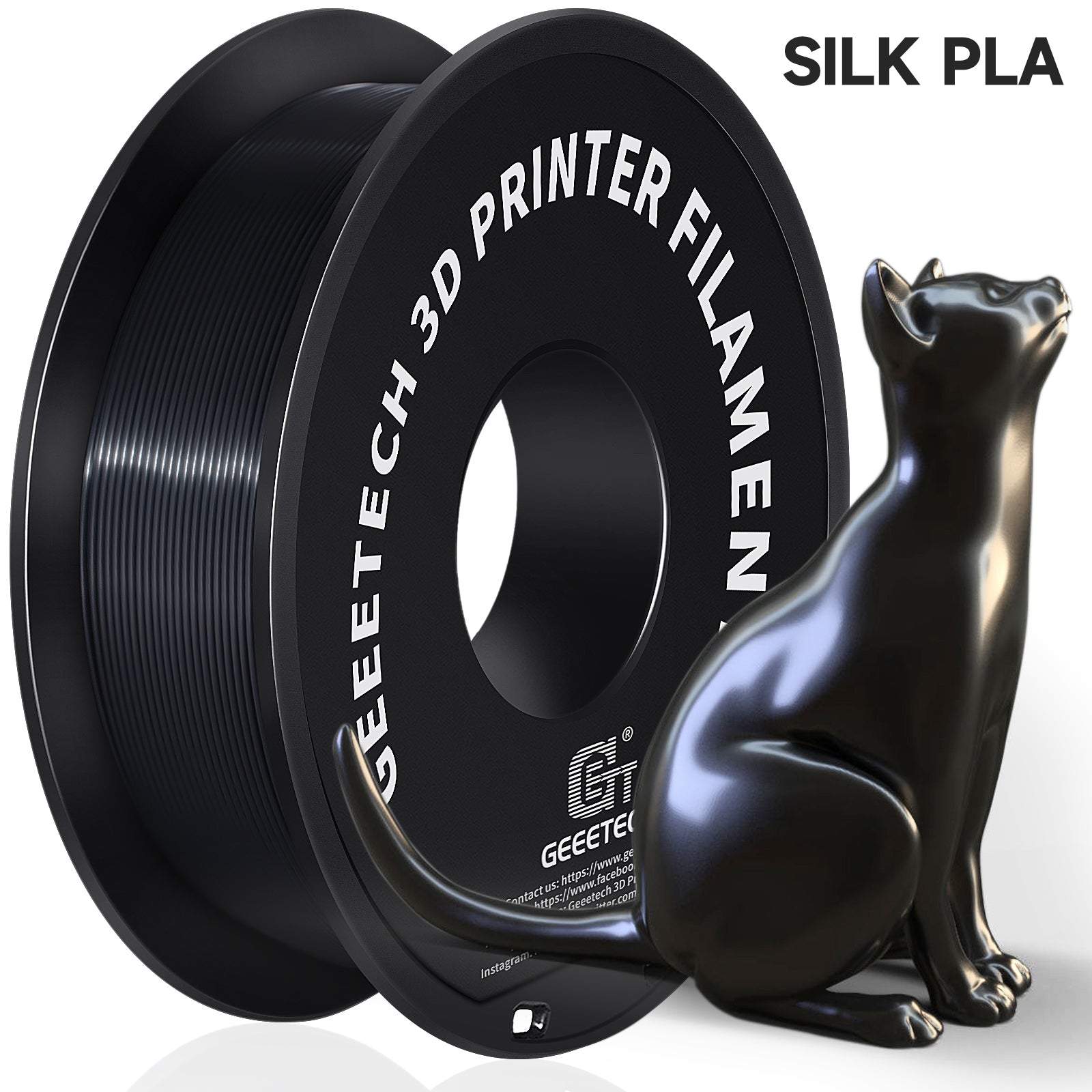 3D Filament, Shiny 3D Printer Spool Wire for High Quality Prints, Vacuum Packed