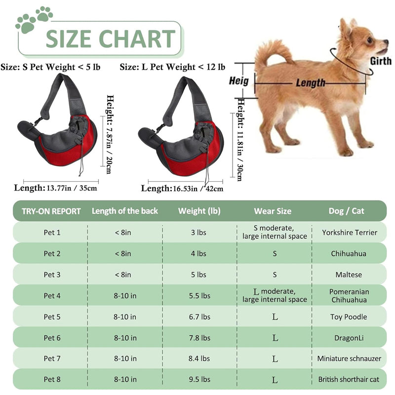 Breathable Pet Cat & Dog Carrier Backpack – Lightweight Shoulder Sling Bag for Travel, Hiking & Daily Use
