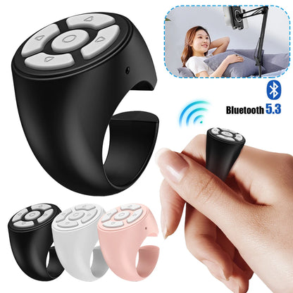 Bluetooth Finger Ring Remote Wireless Page Turner & Shutter Control for Phones