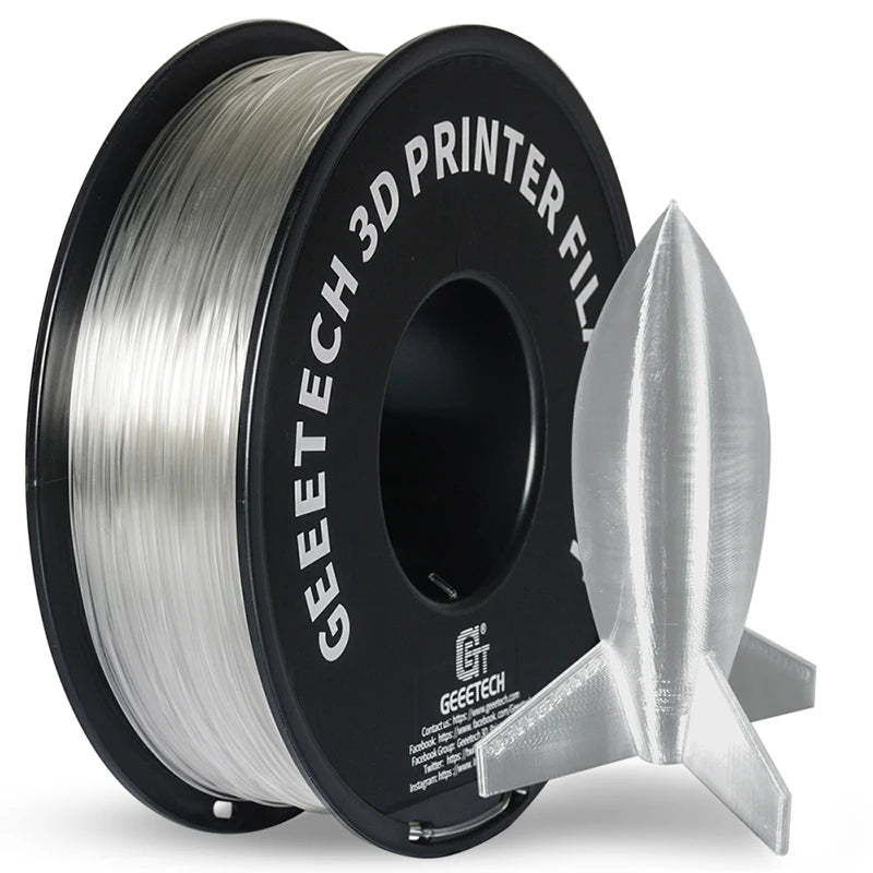 Geeetech 3D Printer Filament PLA Spool, Tangle-Free, Pure Plastic, Vacuum Packed 3D Printing Material for Smooth Layer