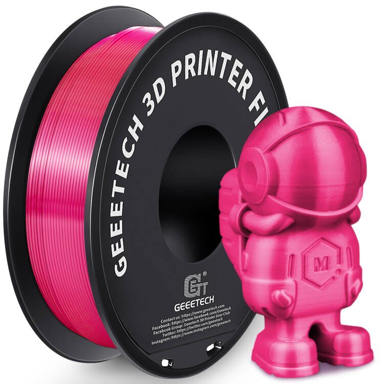 Geeetech 3D Printer Filament PLA Spool, Tangle-Free, Pure Plastic, Vacuum Packed 3D Printing Material for Smooth Layer