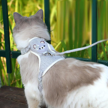Undershirt Style Pet Leash – Adjustable Cat & Dog Harness, Breathable Leash for Small Pets – Convenient Pet Vest for Dog