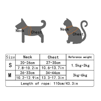 Undershirt Style Pet Leash – Adjustable Cat & Dog Harness, Breathable Leash for Small Pets – Convenient Pet Vest for Dog