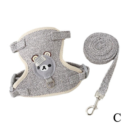 Undershirt Style Pet Leash – Adjustable Cat & Dog Harness, Breathable Leash for Small Pets – Convenient Pet Vest for Dog