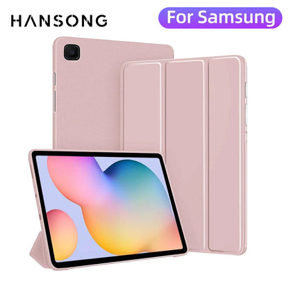 Slim PU Leather Case Fit Samsung Galaxy Tablet with Smart Auto Sleep Wake Function & Adjustable Stand Cover