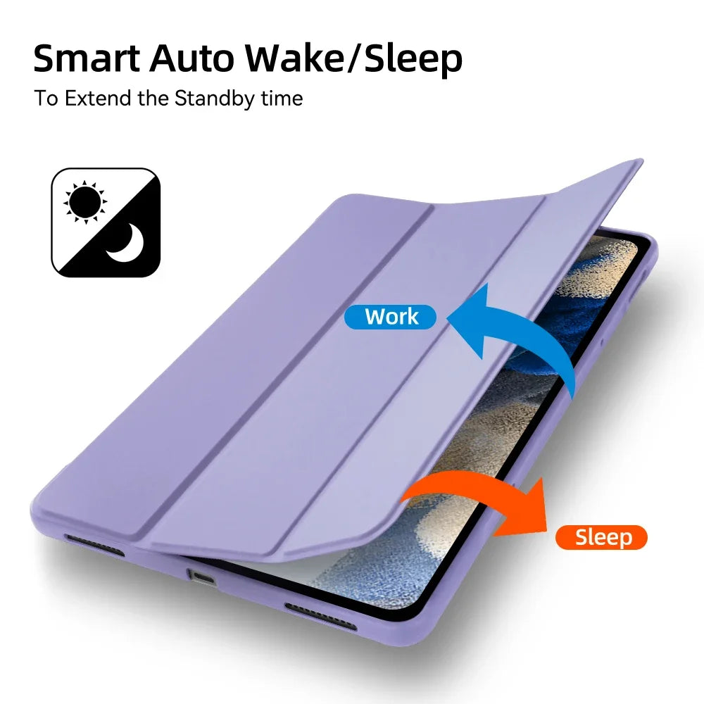 Slim PU Leather Case Fit Samsung Galaxy Tablet with Smart Auto Sleep Wake Function & Adjustable Stand Cover