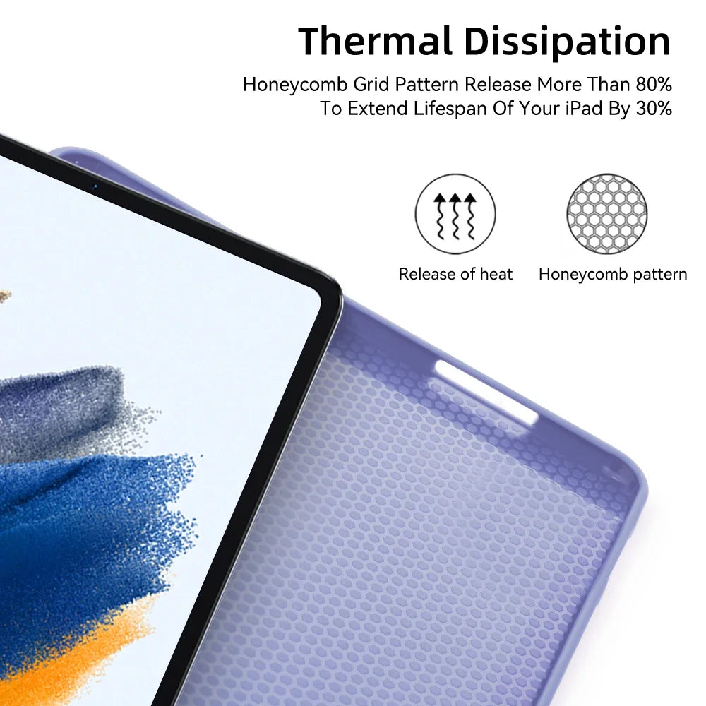 Slim PU Leather Case Fit Samsung Galaxy Tablet with Smart Auto Sleep Wake Function & Adjustable Stand Cover