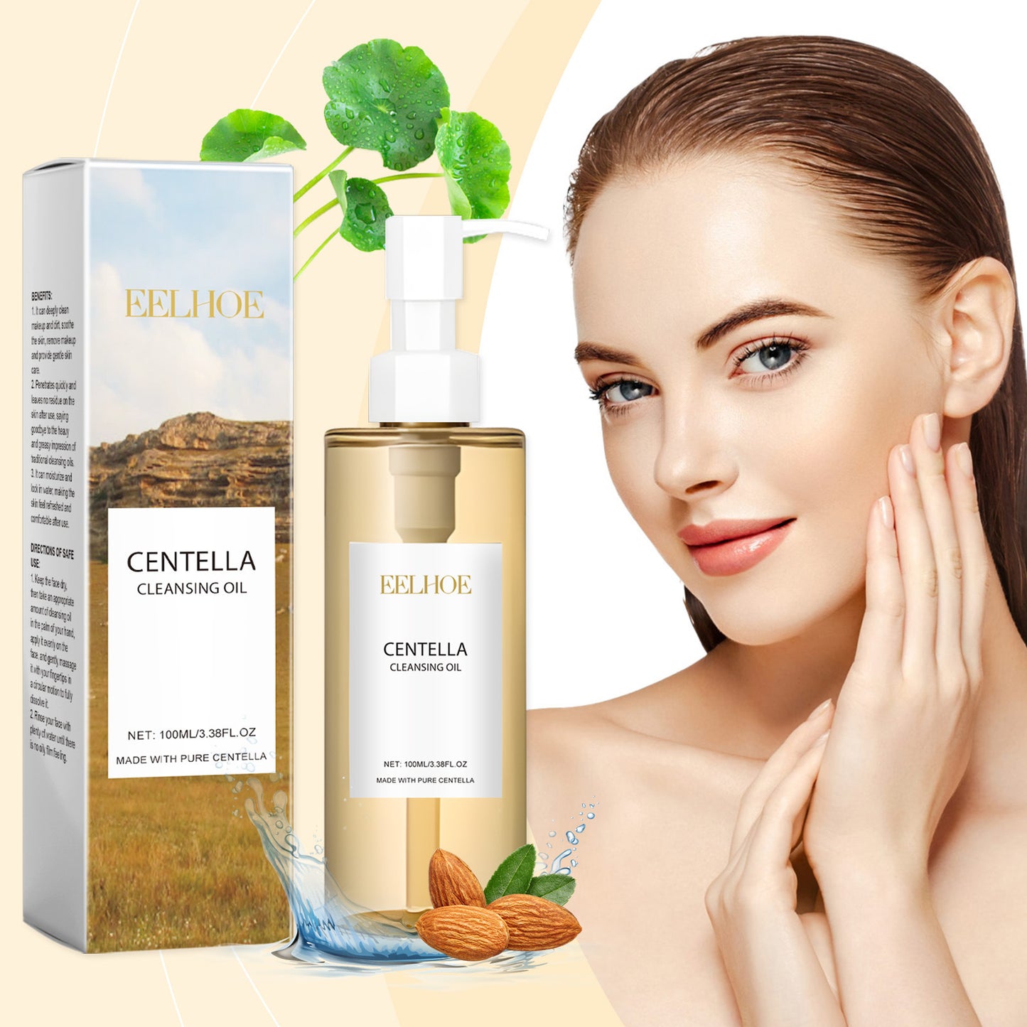 EELHOE Centella Cleansing Oil – Facial Makeup Remover for Sensitive Skin Moisturizing, Pore Shrinking & Blackhead Remove