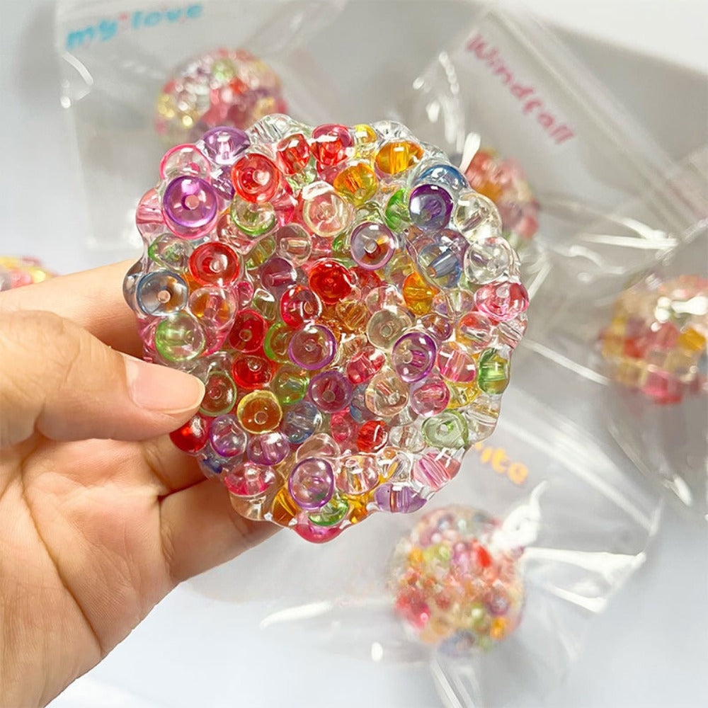 Squishy Balls Stress Relief Toy,Super Soft Ice Beads Sensory Fidget Toy for Kids &Adults,Anxiety Relaxation Squeeze ball