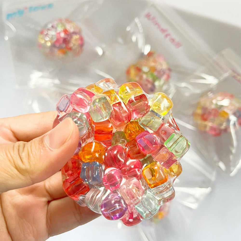 Squishy Balls Stress Relief Toy,Super Soft Ice Beads Sensory Fidget Toy for Kids &Adults,Anxiety Relaxation Squeeze ball