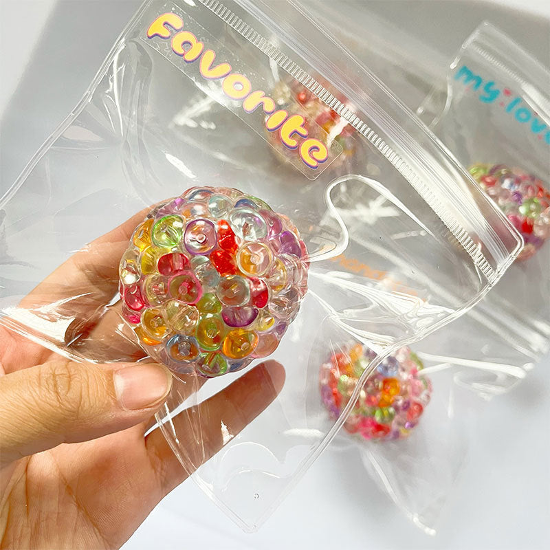 Squishy Balls Stress Relief Toy,Super Soft Ice Beads Sensory Fidget Toy for Kids &Adults,Anxiety Relaxation Squeeze ball