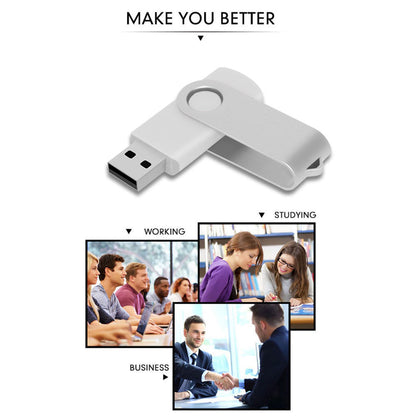 Portable USB Flash Drive Metal Swivel Jump Drive Memory Stick 20 Pendrive Cle USB For Laptop Car Of 3