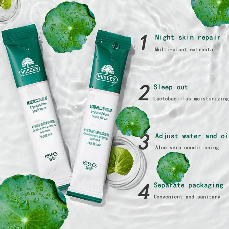30 Pcs Centella Collagen Sleeping Facial Mask, Anti-Wrinkle, Anti-Aging Moisturzing Korean Skincare for Overnight Repair