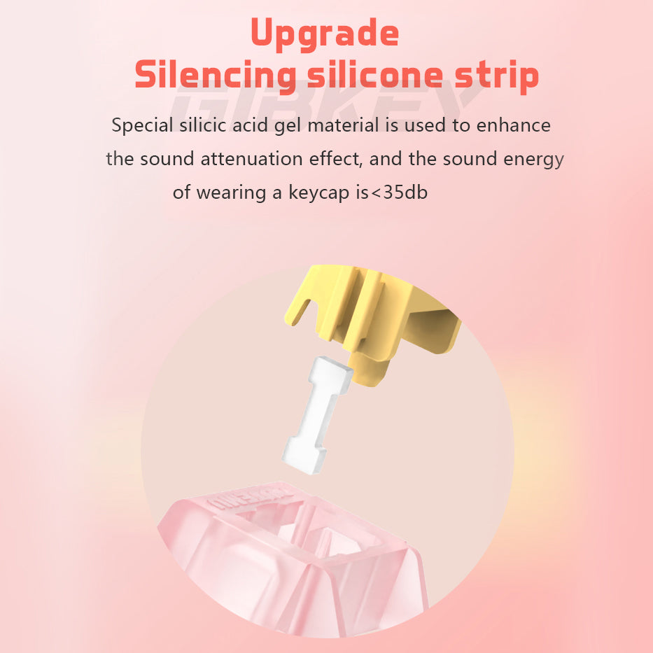 Silent Peach V3 Switch Pre-Lubed, Mute Lemon V3 Linear Tactile Switches for Mechanical Keyboard, 5-Pin Hot Swap Compatib