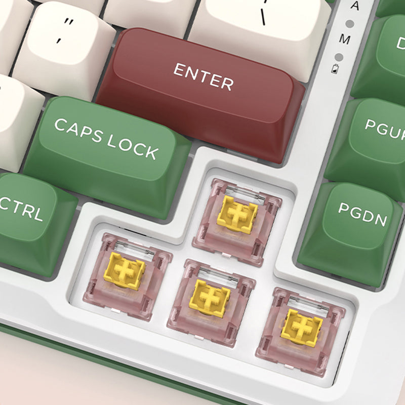 Silent Peach V3 Switch Pre-Lubed, Mute Lemon V3 Linear Tactile Switches for Mechanical Keyboard, 5-Pin Hot Swap Compatib