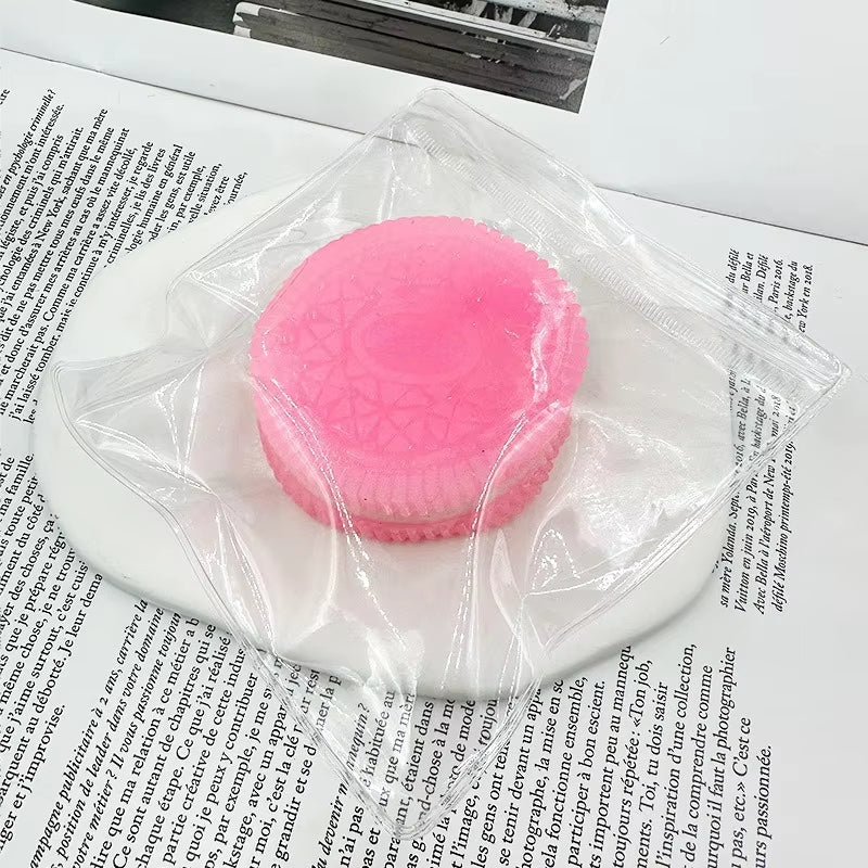 Soft Taba Squishy Handmade Cookies,Stress Relief & Sensory Fidget Toy for Kids & Adults, Anxiety Relaxation Squeeze Toy