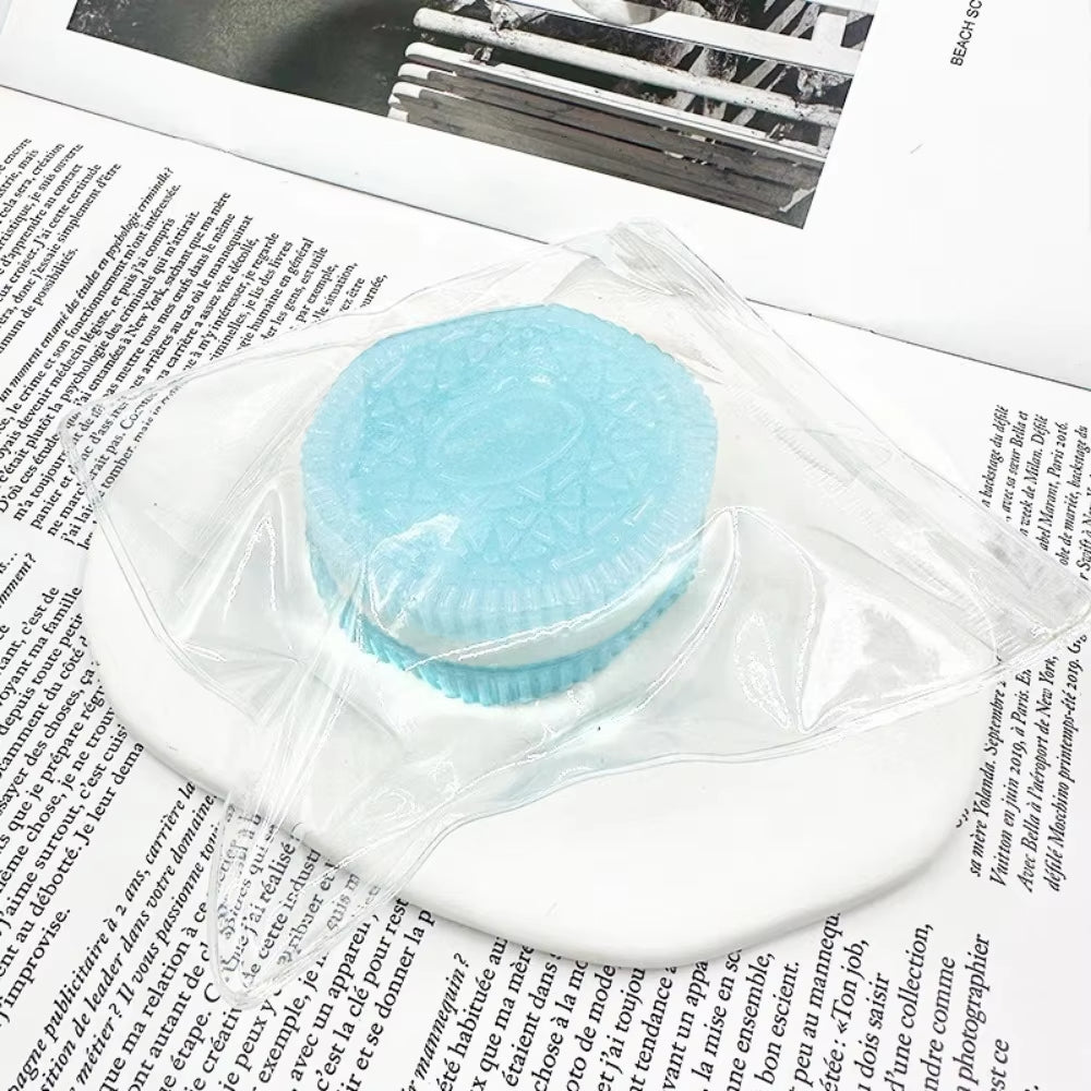 Soft Taba Squishy Handmade Cookies,Stress Relief & Sensory Fidget Toy for Kids & Adults, Anxiety Relaxation Squeeze Toy