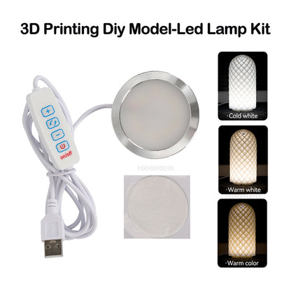 Adjustable LED Light Kit For Bambu Lab DIY Hardware Parts Without Shell WhiteColdWarm Lighting For  6
