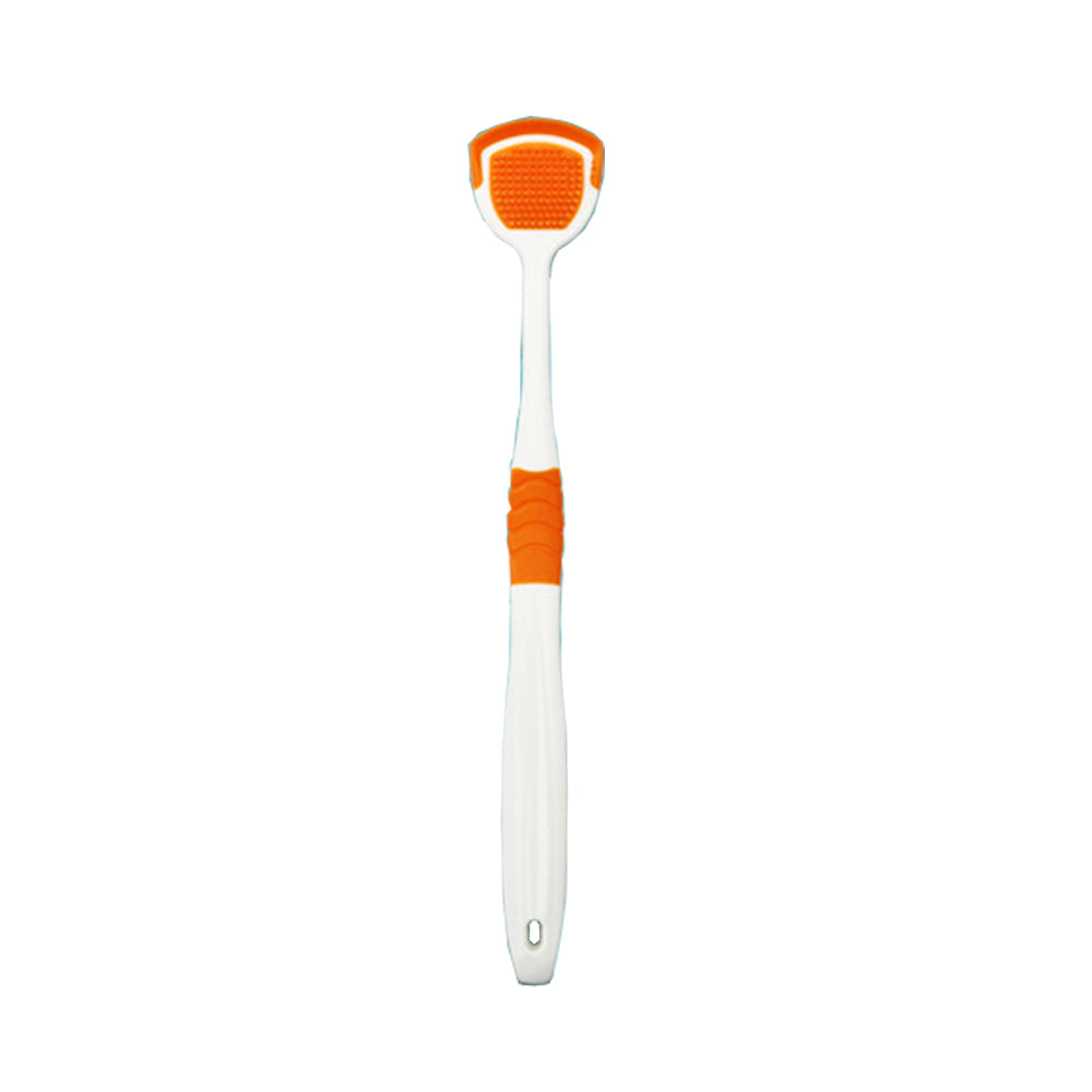 Reusable Silicone Tongue Scraper Brush for Adults & Kids Washable Tongue Cleaning Tool for Fresh Breath & Oral Hygiene