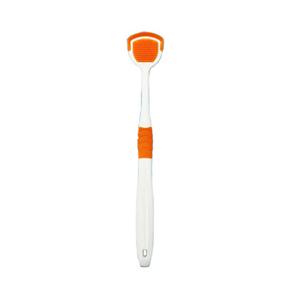 Reusable Silicone Tongue Scraper Brush for Adults & Kids Washable Tongue Cleaning Tool for Fresh Breath & Oral Hygiene