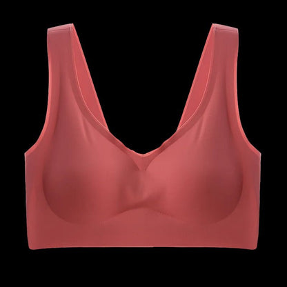 M To 7XL Seamless Plus Size Wireless Push Up Sport Bra 2