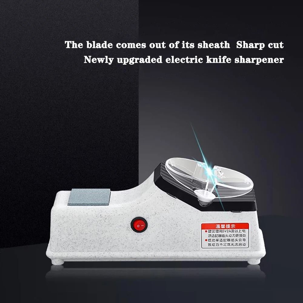 USB Electric Knife Sharpener Adjustable For Kitchen Knives And Scissors 2