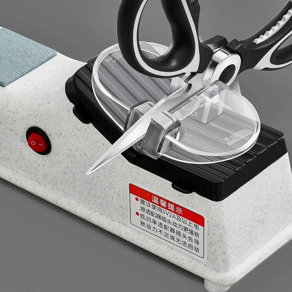 USB Electric Knife Sharpener Adjustable For Kitchen Knives And Scissors 4