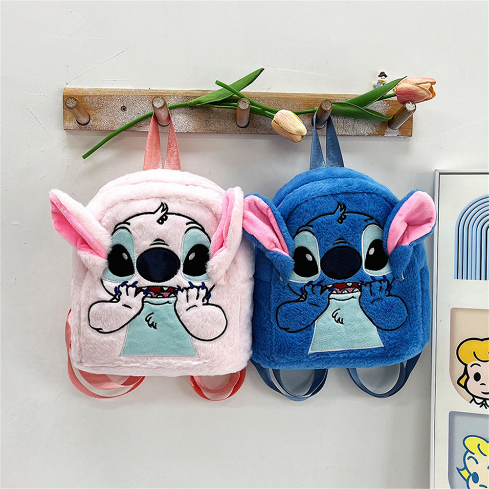 Disney Stitch Plush Backpack, Cartoon Backpack Fashion with Large Capacity, Fun Gift for Boys & Girls