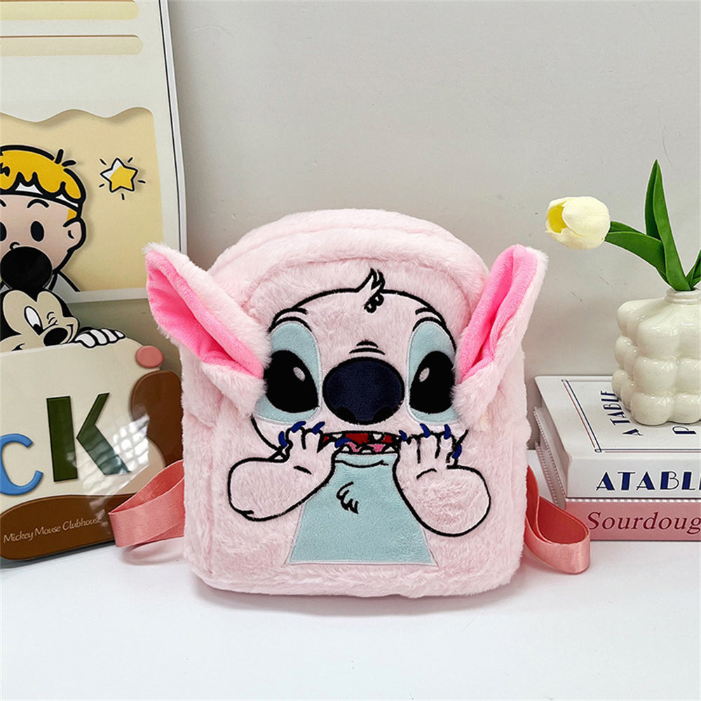 Disney Stitch Plush Backpack, Cartoon Backpack Fashion with Large Capacity, Fun Gift for Boys & Girls