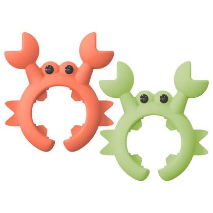 Silicone Utensil Rest,Crab Shaped Spoon Holder for Pots &Pans,Heat Resistant Kitchen Gadget,AntiSlip Stove Top Organizer