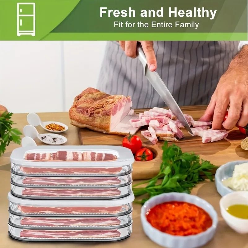 Stackable Refrigerator Storage Container With Lid For Meal Prep And Food Organization 2