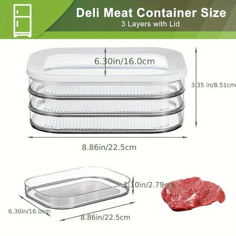 Stackable Refrigerator Storage Container With Lid For Meal Prep And Food Organization 4