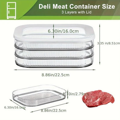 Stackable Refrigerator Storage Container With Lid For Meal Prep And Food Organization 4