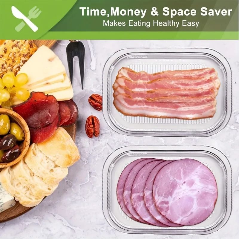 Stackable Refrigerator Storage Container With Lid For Meal Prep And Food Organization 5