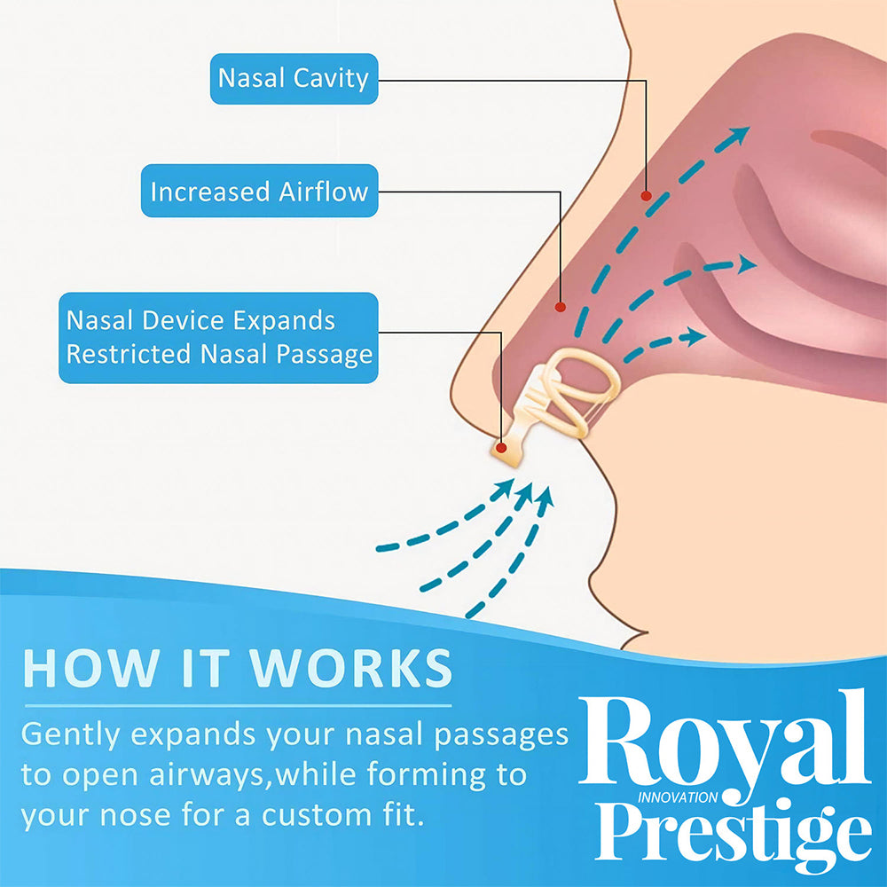 Anti-Snoring Nose Clip – Silicone Nose Dilator for Easy Breathing, Prevents Snoring & Improves Sleep, BPA-Free Reusable