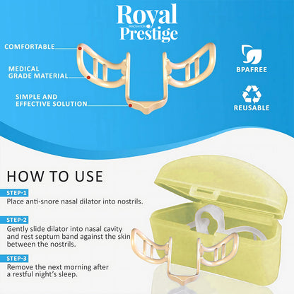 Anti-Snoring Nose Clip – Silicone Nose Dilator for Easy Breathing, Prevents Snoring & Improves Sleep, BPA-Free Reusable