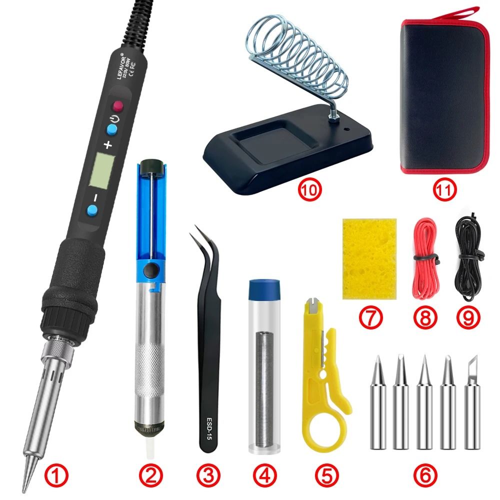 80W Digital Display Soldering Iron Kit With Adjustable Temperature 6