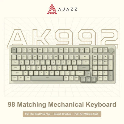 Ajazz AK992 Wired Mechanical Keyboard with Hot Swappable Keys and Multimedia Control