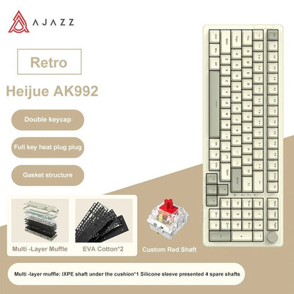 Ajazz AK992 Wired Mechanical Keyboard With Hot Swappable Keys And Multimedia Control 6