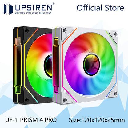ARGB Chassis Fan 4 Pin PWM, Quiet 120mm PC Case Fan 12V, 600-1500RPM, High Air Volume
