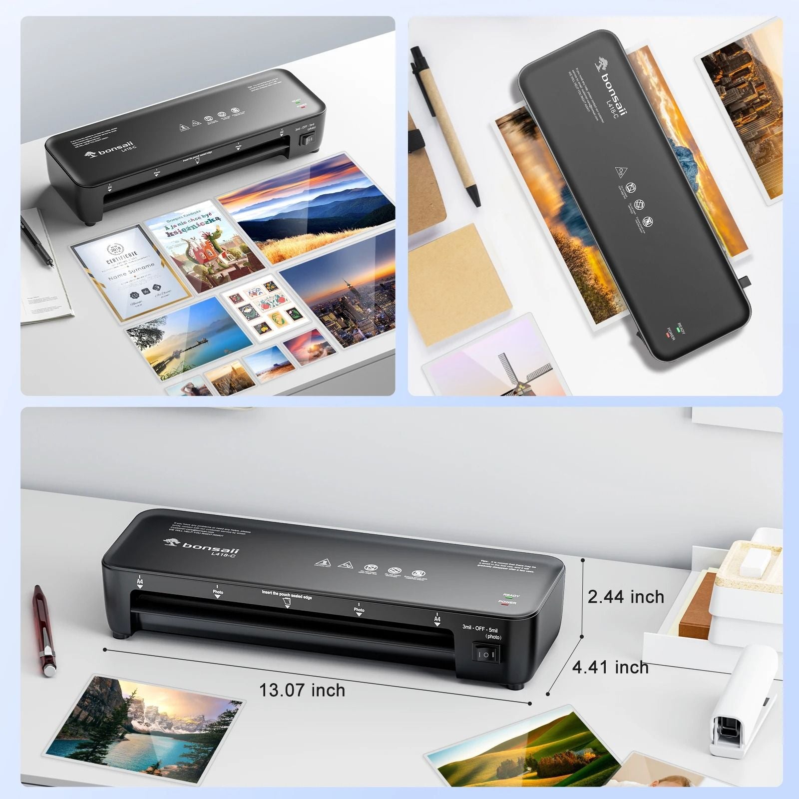 Bonsaii 9 Inch Thermal Laminator With Never Jam Technology 3